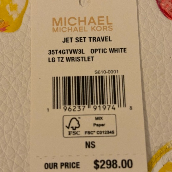 NWT Michael kors Jet Set Travel Large Sequined Fruit Print Wristlet - Picture 8 of 8